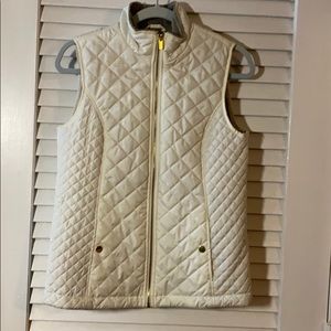 NWOT!! Laura Scott cream quilted Vest / medium